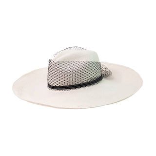 "Glamour" Extra Long Brim Panama Hat