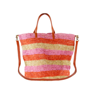 Stripes "El Viajero" Soft & Flexible Woven Straw Bag