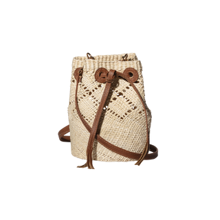 Straw Drawstring Crossbody