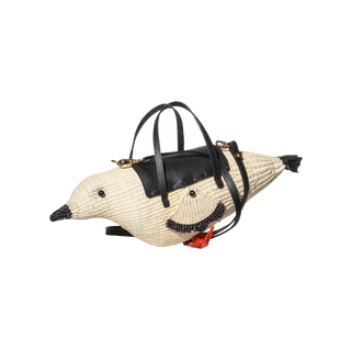 Woven Straw Bird Bag