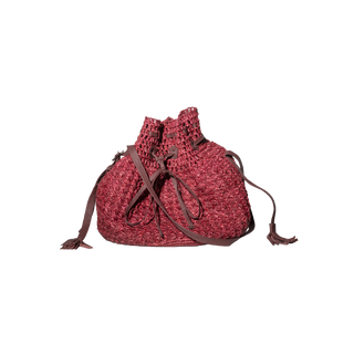 Shell Drawstring Woven Bag