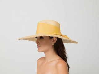 Frayed Aguacate Hat Extra Long Brim
