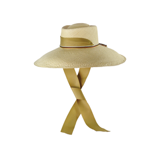 Long Brim Dumunt hat with adjustable ribbon