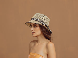 Greca Hippie Hat with Printed Fabric Band