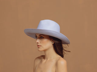 Premium Panama Hat Long Brim with Leather