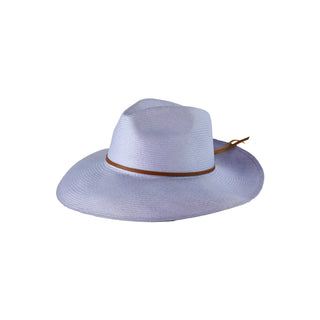 Premium Panama Hat Long Brim with Leather