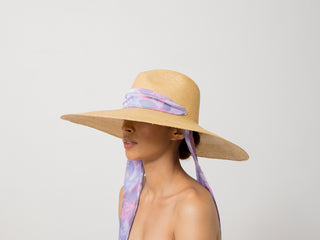 Extra Long Brim Panama Hat with Adjustable Fabric