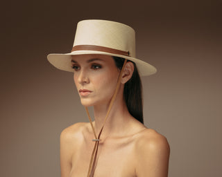 Cordovan Hat with Leather