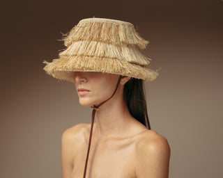 Frayed Lamp Shade Crochet hat