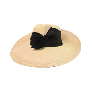 Aguacate Extra Long Brim Hat with Twist Bow