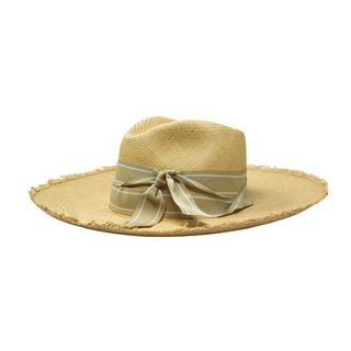Long Brim Aguacate Hat with Double Twist Striped Band