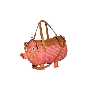 Mini Toquilla Straw Bag with Leather Strap