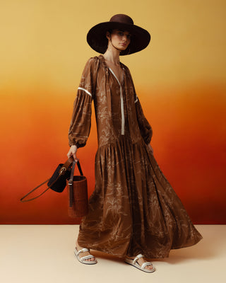 Long Sleeve Pussybow Tie Dress