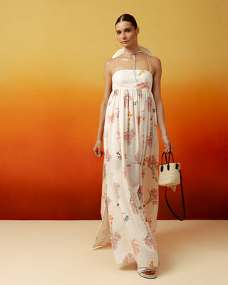 Strapless float maxi  dress