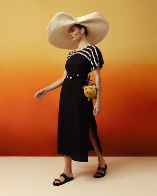 Seashell Embroidered Midi Kaftan