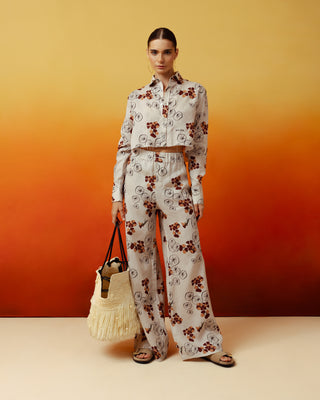 "Hace Calor" Long Sleeve Cropped Shirt