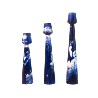 Resin Marbled Candle Sticks (Set of 3)