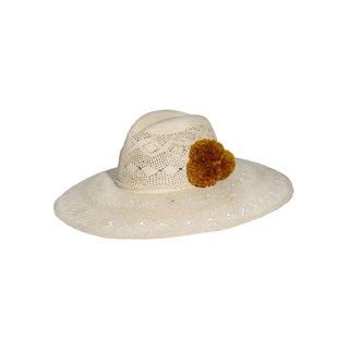 Long Brim Calado with Pom Pom Detail
