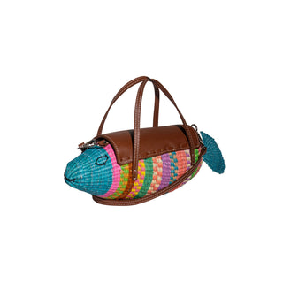 Straw Fish Mini Bag