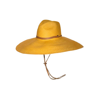 Extra long brim Panama Hat with adjustable leather