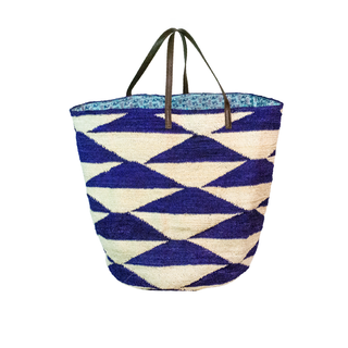 Sisal Maxi carry all with printed fabric lining