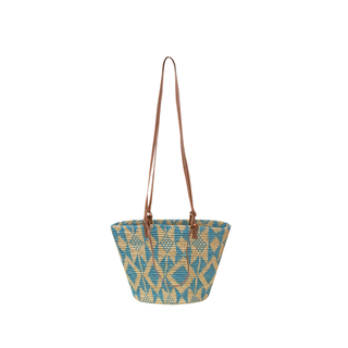 Medium Oval Patterned Basket Bag