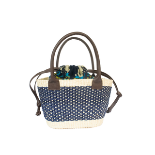 Mini Tote with Andean fabric cosmetic bag