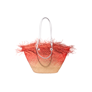 Medium basket with frayed border