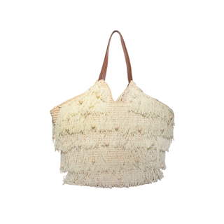Fringed  Beach Basket Bag