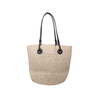 Mini “Viajero” soft woven straw bag