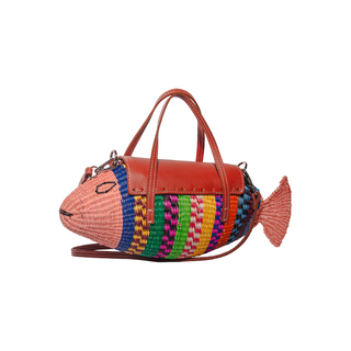 Straw Fish Mini Bag