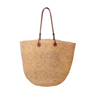 Maxi “Viajero” soft woven straw bag