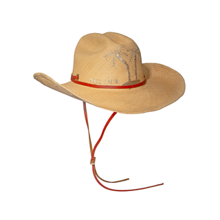 "Hace Calor" Texas Cowboy Long Brim Hat with Embroidery