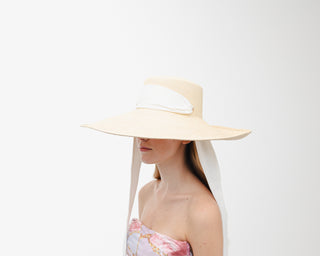 Extra Long Brim Cordovan with Adjustable Grosgrain Ribbon Band