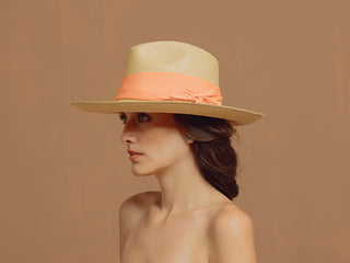 Long Brim Panama Hat with Double Twist Band