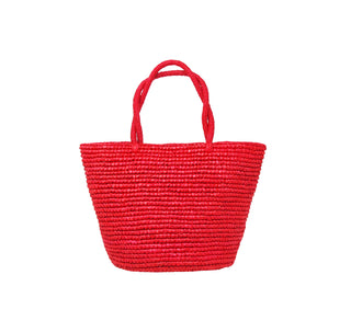 Baby tote woven straw solid