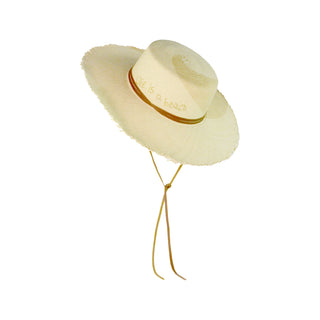 "Caracol" Frayed Cordovan Long Brim Hat