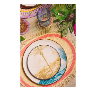 Frayed Oval Placemat (Set of 6 units)