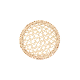 Open weave round Placemat with coaster (Set of 2 Units)