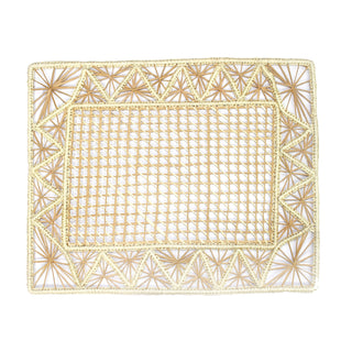 Open Weave Rectangular Placemat with coaster (Set of 2 Units)