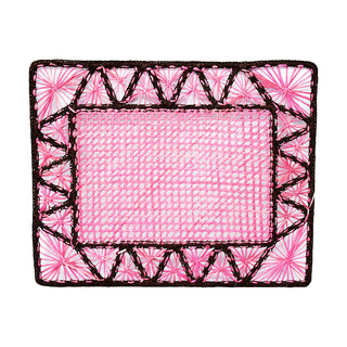 Open Weave Rectangular Placemat with coaster (Set of 2 Units)