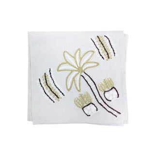 Hand Embroidered Linen Napkin (Set of 4)