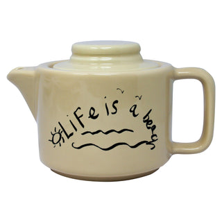 Ceramic Teapot “Life is a Beach” (Set of 2)
