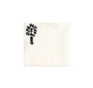 Hand embroidered linen napkin (Set of 4 Units)
