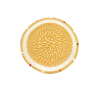 Round Placemat with beads and seashells (Set of 2 Units)