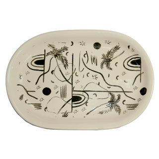 Oval Platter “Trazos Sicilia Black” (Set of 2)