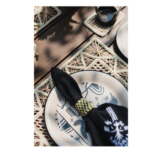Dinner Plate “Trazos Sicilia Black” (Set of 4)